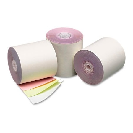 Pm Company PM Company Three-Ply Cash Register/POS Rolls 07638, 3"x70', White/Canary/Pink, 50 Rolls/Carton 7638